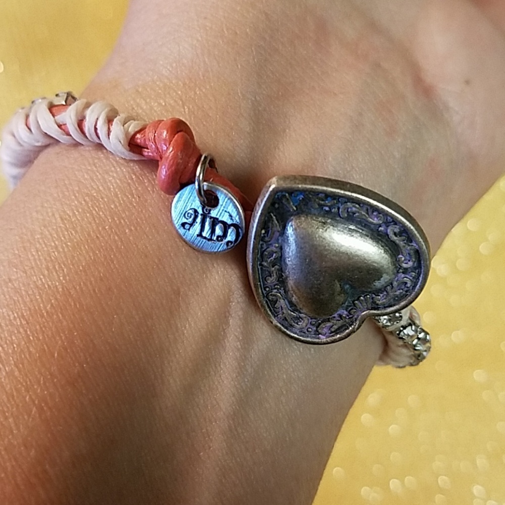 Leather Rhinestone Bracelet - Picture 4 of 4